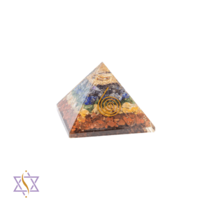 Pirâmide de Orgonite 7 Chakras - 9x9cm