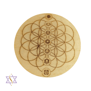 Placa Flor da Vida com 7 Chakras