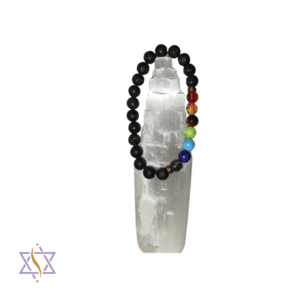 Pulseira 7 Chakras com Lava Vulcânica